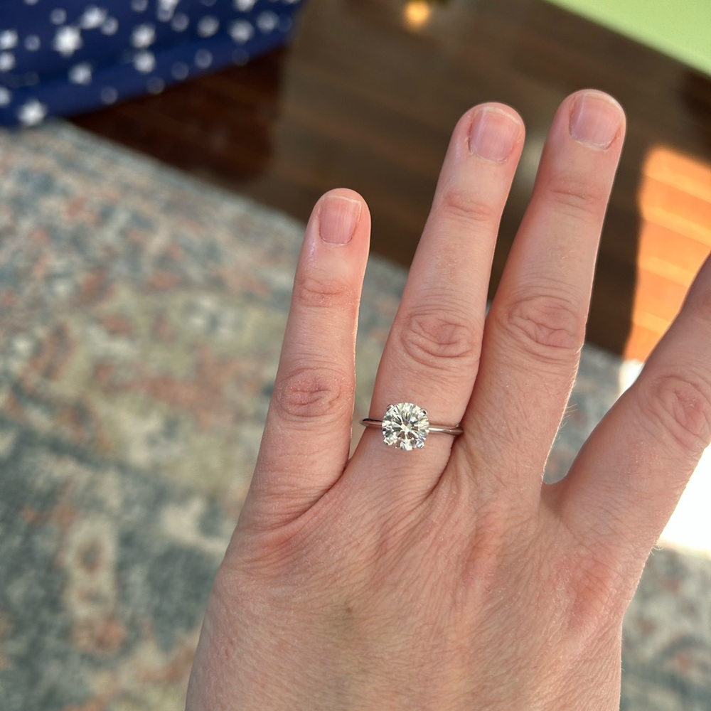 2ct lab diamond 14k white gold